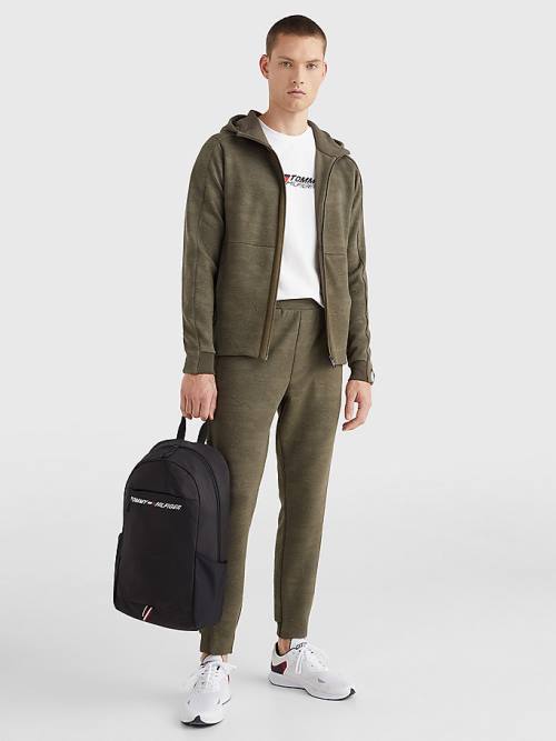 Tommy Hilfiger Sport Camo Zip-Thru Kapucnis Pulóver Férfi Khaki | TH891HMV