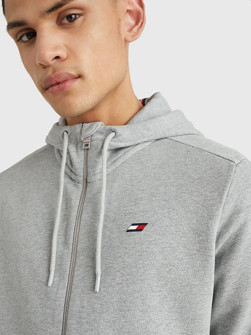 Tommy Hilfiger Sport Essential Organic Pamut Logo Pulóver Férfi Szürke | TH231SWY