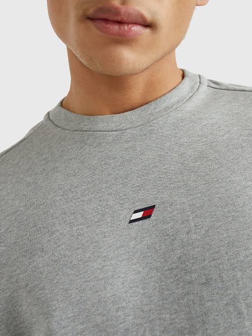 Tommy Hilfiger Sport Essential Organic Pamut Pulóver Férfi Szürke | TH604XCF