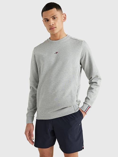 Tommy Hilfiger Sport Essential Organic Pamut Pulóver Férfi Szürke | TH604XCF