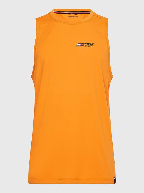 Tommy Hilfiger Sport Essential Performance Torna Tank Top Póló Férfi Narancssárga | TH096UCF