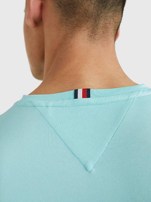 Tommy Hilfiger Sport Essential Slim Fit Recycled Póló Férfi Kék | TH531MRN