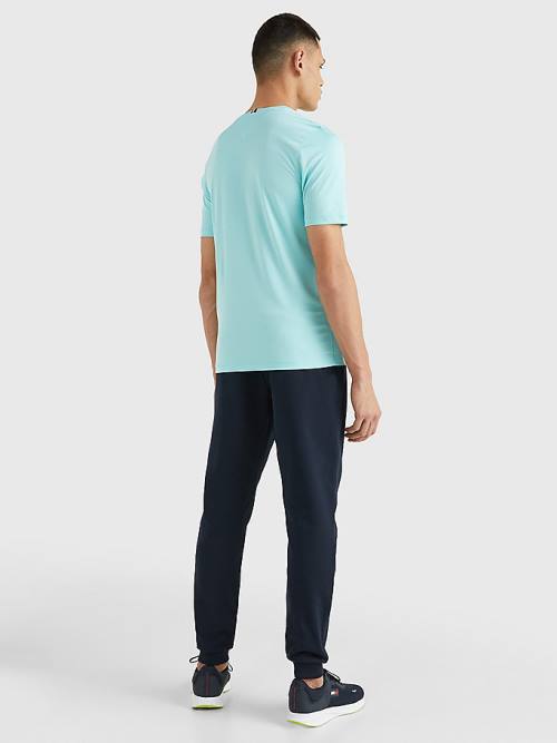 Tommy Hilfiger Sport Essential Slim Fit Recycled Póló Férfi Kék | TH531MRN