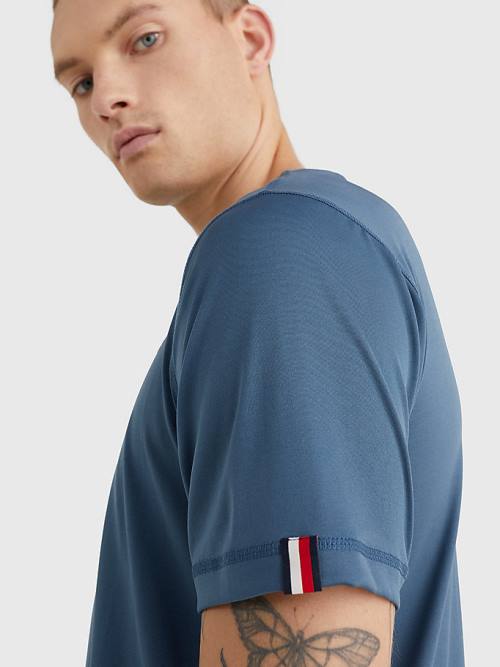 Tommy Hilfiger Sport Essential Slim Fit Torna Póló Férfi Kék | TH730GFY