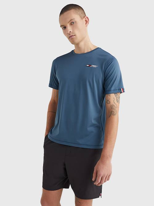 Tommy Hilfiger Sport Essential Slim Fit Torna Póló Férfi Kék | TH730GFY