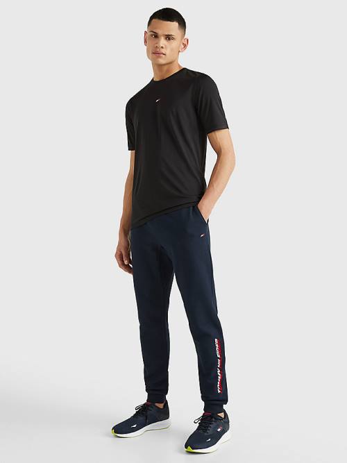 Tommy Hilfiger Sport Essential Slim Fit Recycled Póló Férfi Fekete | TH976NPR