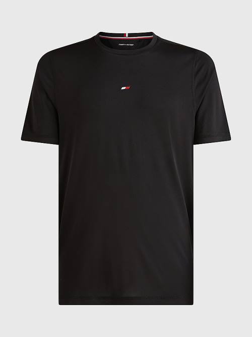 Tommy Hilfiger Sport Essential Slim Fit Recycled Póló Férfi Fekete | TH976NPR