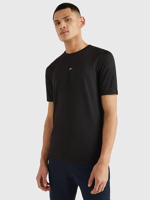 Tommy Hilfiger Sport Essential Slim Fit Recycled Póló Férfi Fekete | TH976NPR