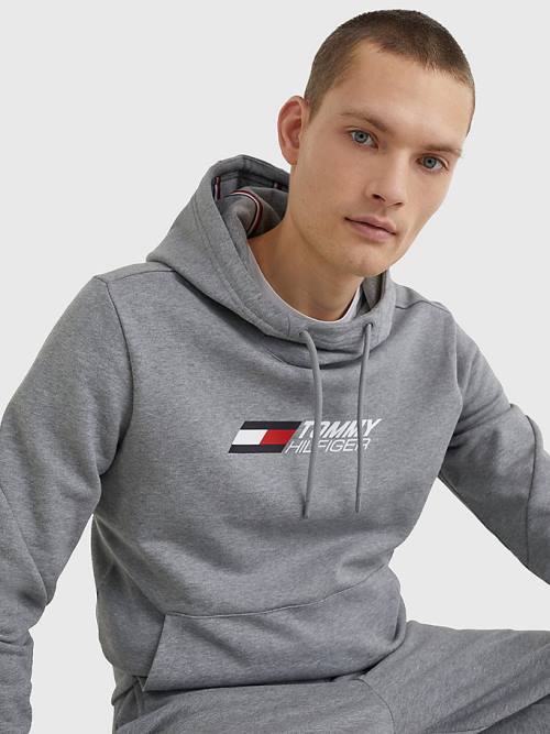 Tommy Hilfiger Sport Essential TH Cool Kapucnis Pulóver Férfi Szürke | TH063GOJ