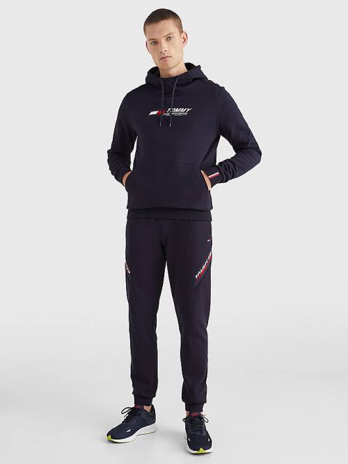 Tommy Hilfiger Sport Essential TH Cool Kapucnis Pulóver Férfi Kék | TH209TUA