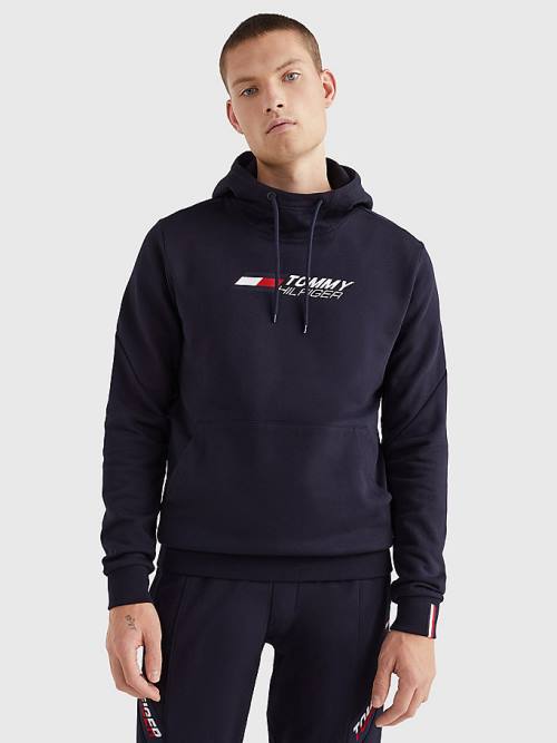 Tommy Hilfiger Sport Essential TH Cool Kapucnis Pulóver Férfi Kék | TH209TUA