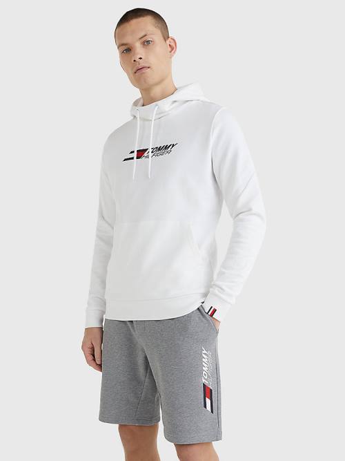 Tommy Hilfiger Sport Essential TH Cool Kapucnis Pulóver Férfi Fehér | TH278AZC