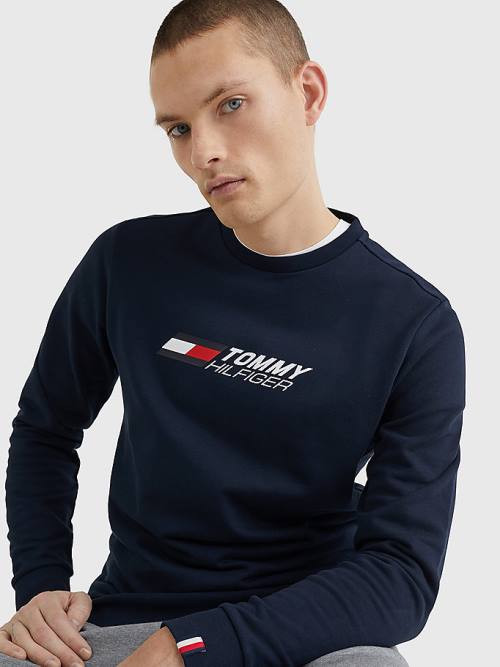 Tommy Hilfiger Sport Essential TH Cool Pulóver Férfi Kék | TH908LVI