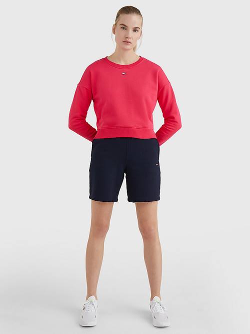 Tommy Hilfiger Sport Flag Relaxed Fit Pulóver Női Rózsaszín | TH810BLP