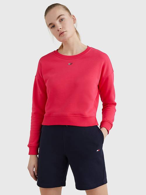 Tommy Hilfiger Sport Flag Relaxed Fit Pulóver Női Rózsaszín | TH810BLP