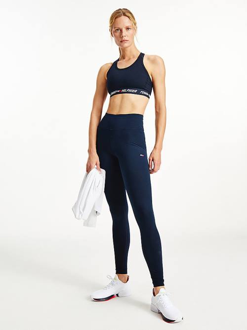 Tommy Hilfiger Sport Full Length Graphic Leggings Női Kék | TH097YCV