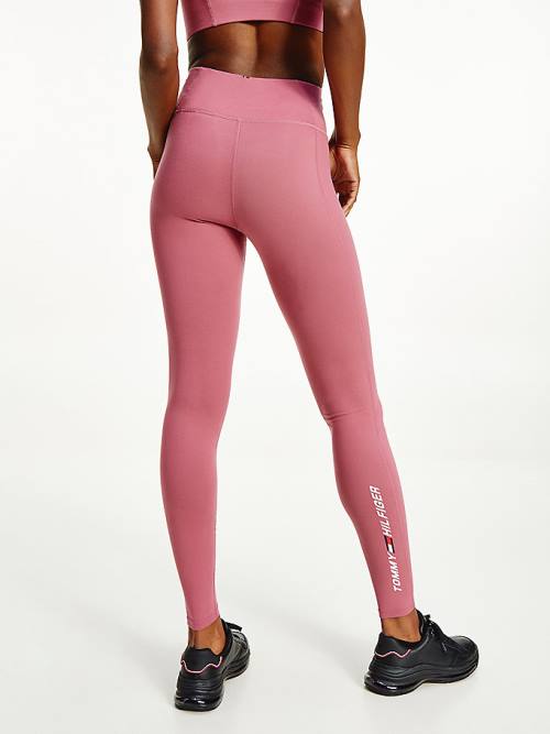 Tommy Hilfiger Sport Full Length Graphic Leggings Női Piros | TH529SGJ