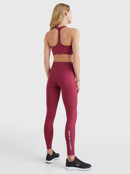 Tommy Hilfiger Sport Full Length Graphic Leggings Női Piros | TH812ZCV