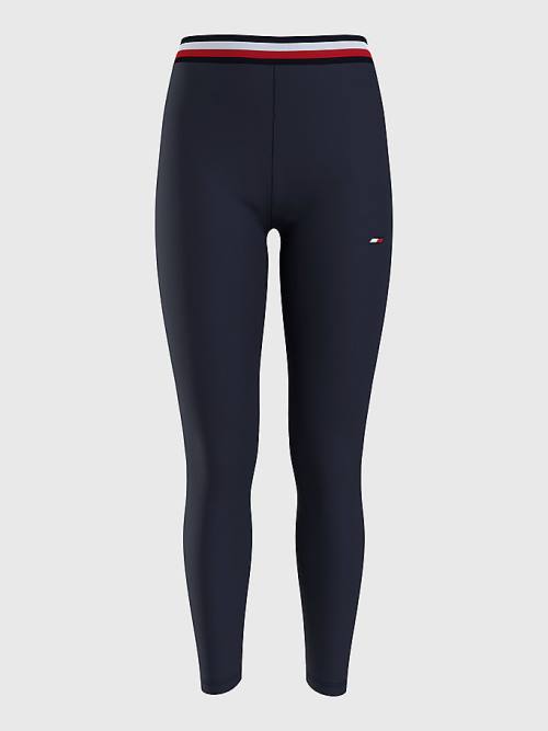 Tommy Hilfiger Sport Full Length Waistband Detail Leggings Női Kék | TH104GVY