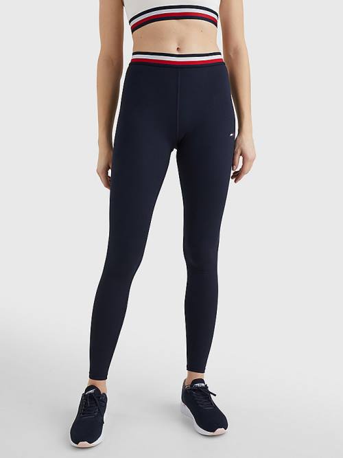 Tommy Hilfiger Sport Full Length Waistband Detail Leggings Női Kék | TH104GVY