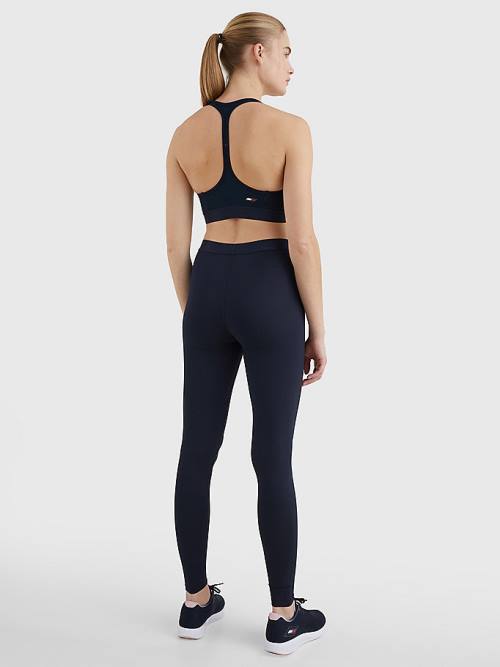 Tommy Hilfiger Sport Full Length Waistband Detail Leggings Női Kék | TH137PXI