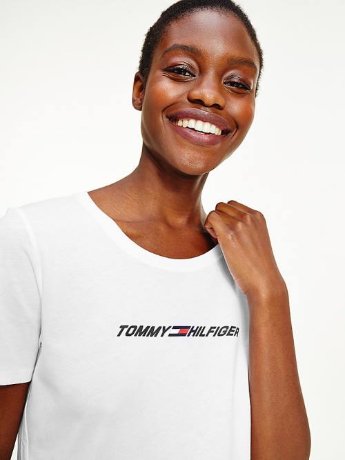 Tommy Hilfiger Sport Graphic Póló Női Fehér | TH687OWU