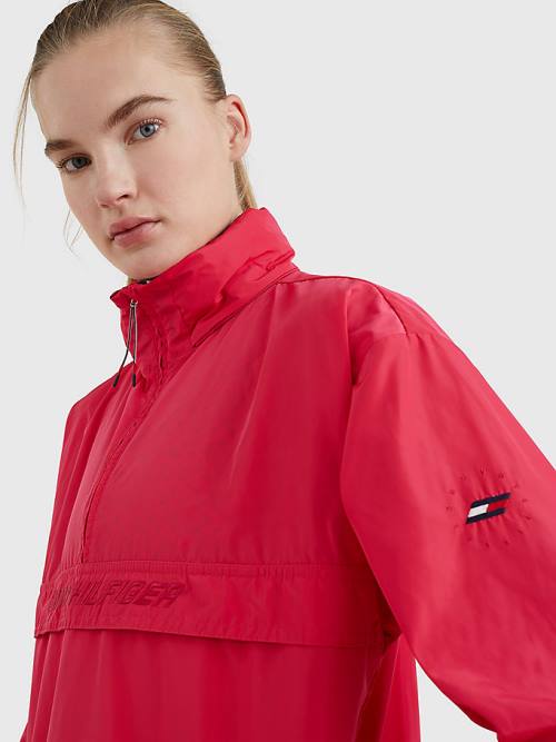 Tommy Hilfiger Sport Half-Zip Relaxed Fit Anorak Kabát Női Rózsaszín | TH480SKY