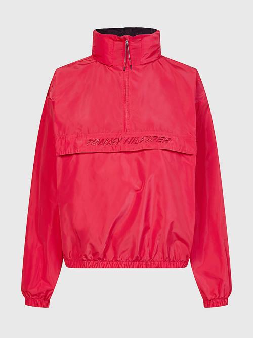 Tommy Hilfiger Sport Half-Zip Relaxed Fit Anorak Kabát Női Rózsaszín | TH480SKY