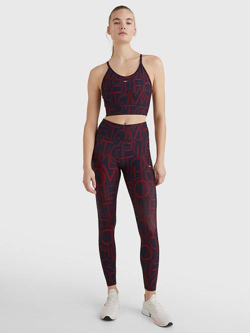 Tommy Hilfiger Sport High Rise Full Length Leggings Női Kék | TH518ILP