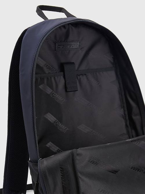 Tommy Hilfiger Sport Logo Backpack Táska Férfi Kék | TH467RSC