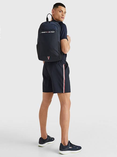 Tommy Hilfiger Sport Logo Backpack Táska Férfi Kék | TH467RSC