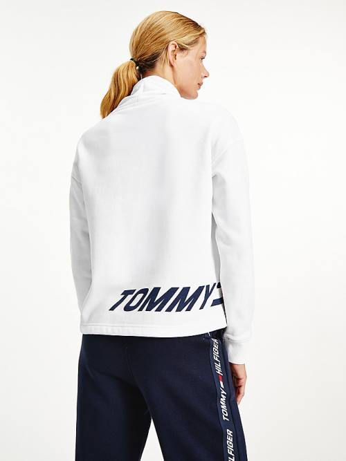 Tommy Hilfiger Sport Logo Relaxed Fit Pulóver Női Fehér | TH084UVX