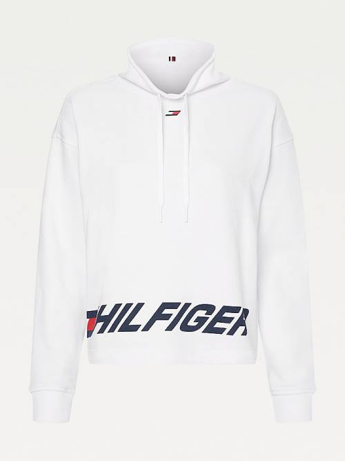 Tommy Hilfiger Sport Logo Relaxed Fit Pulóver Női Fehér | TH084UVX