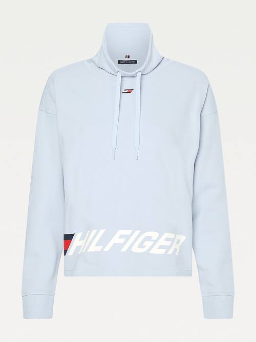 Tommy Hilfiger Sport Logo Relaxed Fit Pulóver Női Kék | TH256PQE