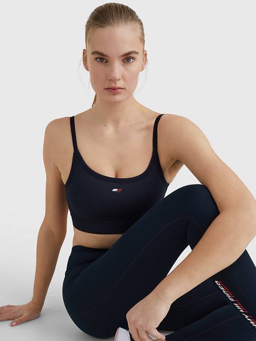 Tommy Hilfiger Sport Low Support Bra Fehérnemű Női Kék | TH670KML