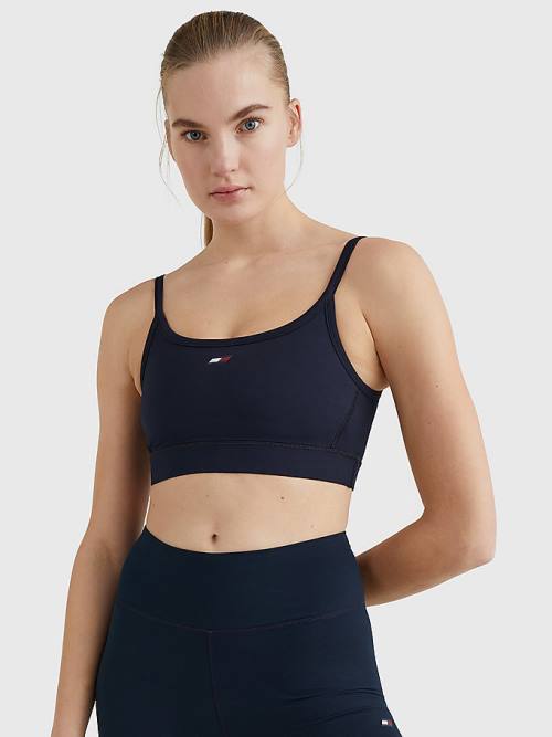 Tommy Hilfiger Sport Low Support Bra Fehérnemű Női Kék | TH670KML