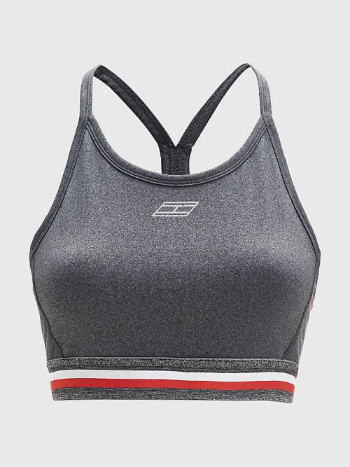 Tommy Hilfiger Sport Low Support Metallic Detail Bra Fehérnemű Női Szürke | TH643MZX