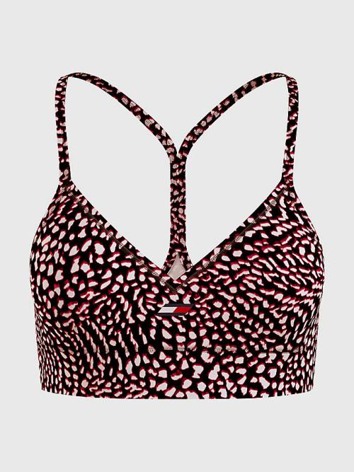 Tommy Hilfiger Sport Low Support Printed Racerback Bra Fehérnemű Női Lila | TH192DXS