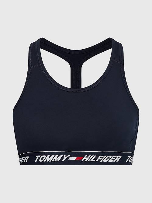 Tommy Hilfiger Sport Medium Support Tape Bra Fehérnemű Női Kék | TH602LEQ