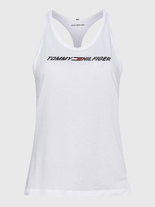 Tommy Hilfiger Sport Mesh Tank Top Póló Női Fehér | TH416XBM