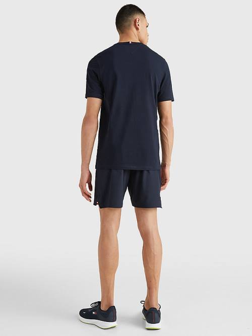 Tommy Hilfiger Sport Organic Jersey Póló Férfi Kék | TH261CUW