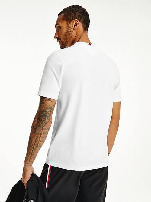 Tommy Hilfiger Sport Organic Jersey Póló Férfi Fehér | TH632WGV