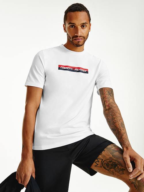 Tommy Hilfiger Sport Organic Jersey Póló Férfi Fehér | TH632WGV