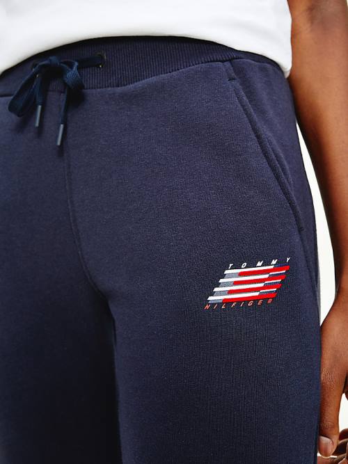 Tommy Hilfiger Sport Organic Pamut Joggers Nadrág Női Kék | TH038VJR