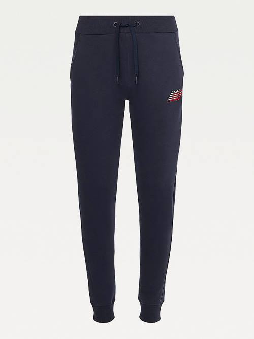 Tommy Hilfiger Sport Organic Pamut Joggers Nadrág Női Kék | TH038VJR