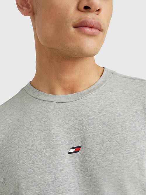 Tommy Hilfiger Sport Organic Pamut Motion Flag Póló Férfi Szürke | TH140GDL