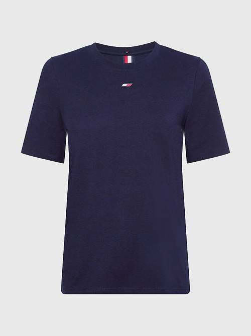 Tommy Hilfiger Sport Organic Pamut Póló Női Kék | TH487ALP