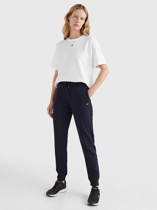 Tommy Hilfiger Sport Organic Pamut Regular Fit Joggers Nadrág Női Kék | TH381PAK