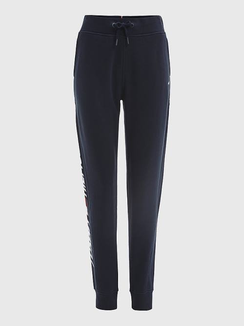 Tommy Hilfiger Sport Organic Pamut Regular Fit Joggers Nadrág Női Kék | TH381PAK