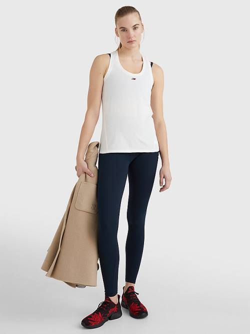 Tommy Hilfiger Sport Organic Pamut Tank Top Póló Női Fehér | TH275SPD